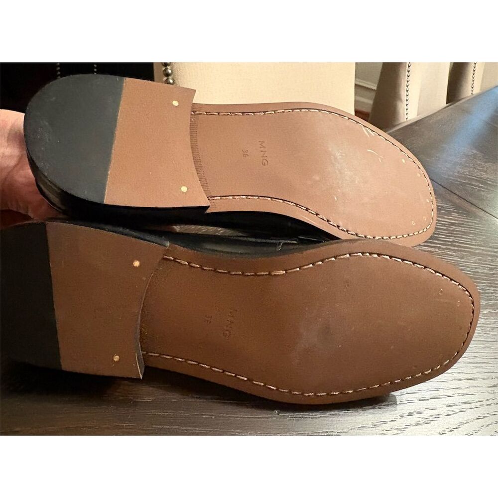 MANGO Women's Two-Tone Suede Penny Loafers NWT Size Euro 36 - Picture 8 of 13